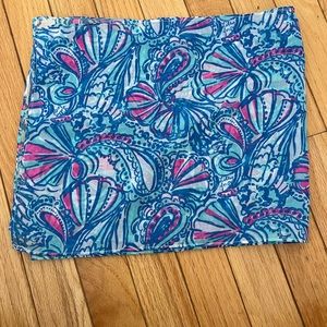 Lily Pulitzer Blue and Purple Floral Neck Scarf